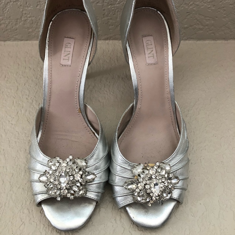 Glint Silver D’orsay Pump